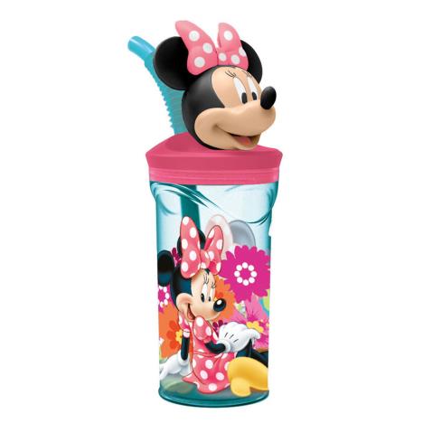 Minnie Mouse 3D Figurine Blue Tumbler With Straw £6.49